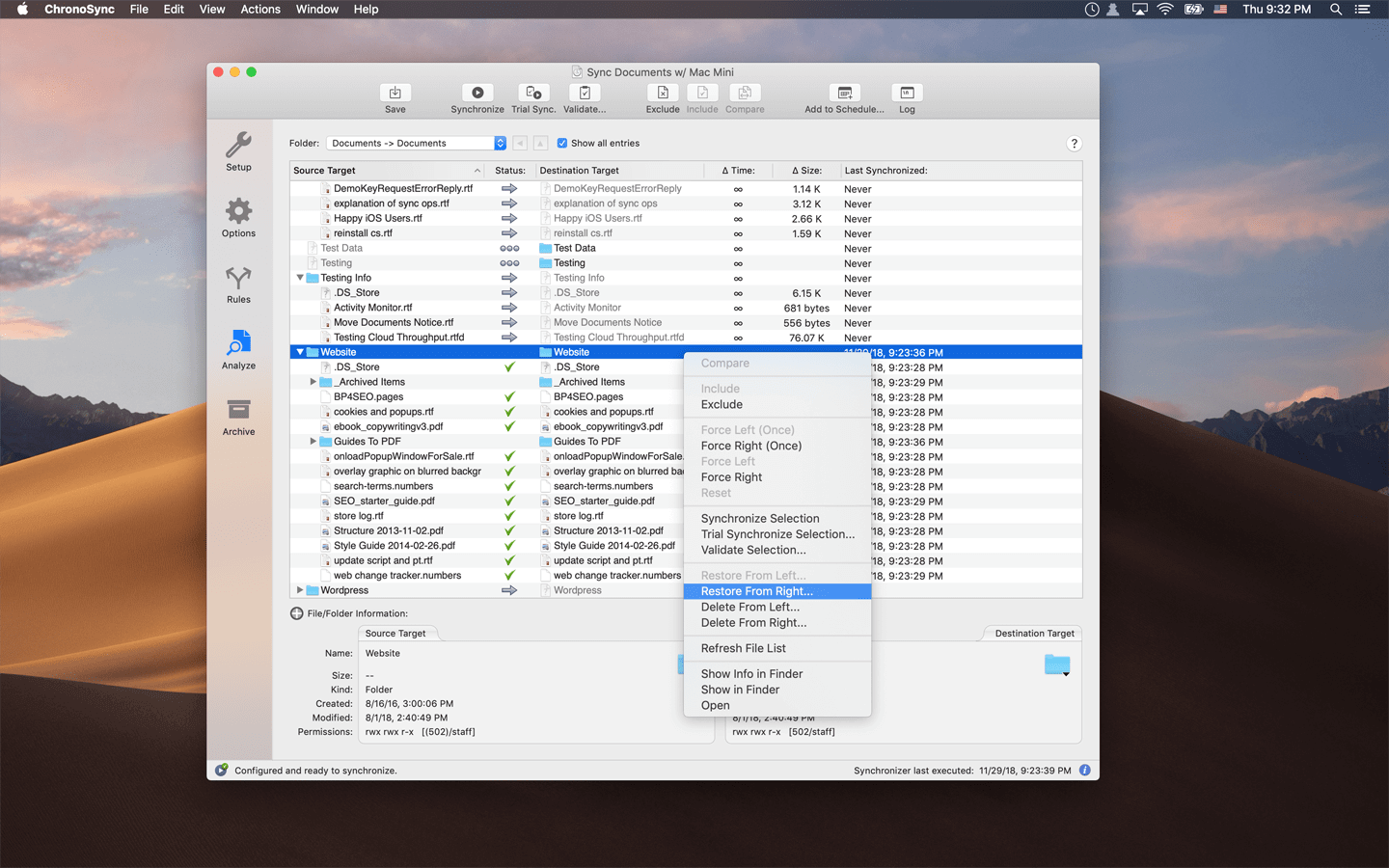 chronosync ChronoSync – Phần mềm sao lưu và đồng bộ