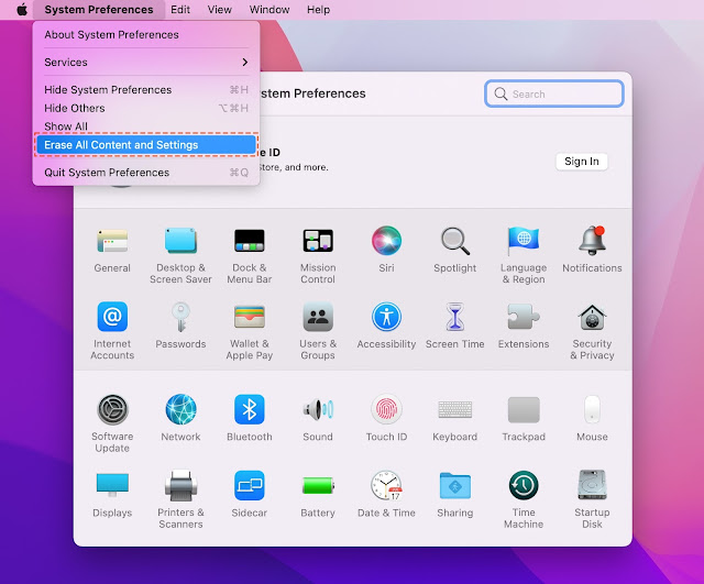 click-on-erase-all-content-and-settings Cách Factory Reset đơn giản nhất trên macOS Monterey trở lên