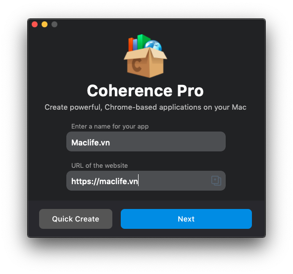 coherence-pro-1 Coherence X – Ứng dụng giúp chuyển website thành ứng dụng trên Mac