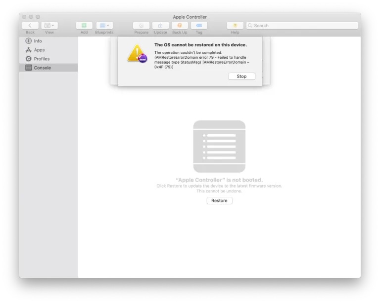 DFU + Apple Configurator 2 – Công cụ Restore, sửa lỗi firmware trên Chip Apple T2