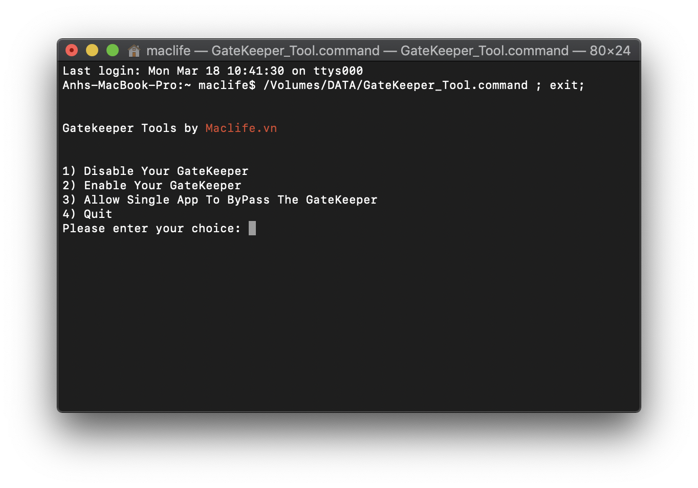 disable-gatekeeper_maclife Hướng dẫn tắt Gatekeeper (Bật tùy chọn Anywhere) sửa lỗi “damaged and can’t be opened. You should move it to the Trash”