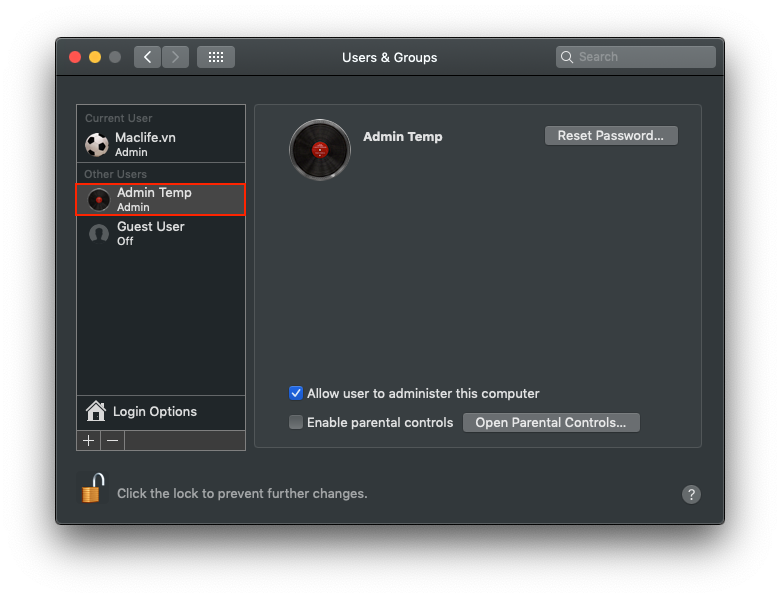 doi-ten-users-mac_3_1 Hướng dẫn đổi tên Users & thư mục “Home” trên Mac một cách “AN TOÀN”