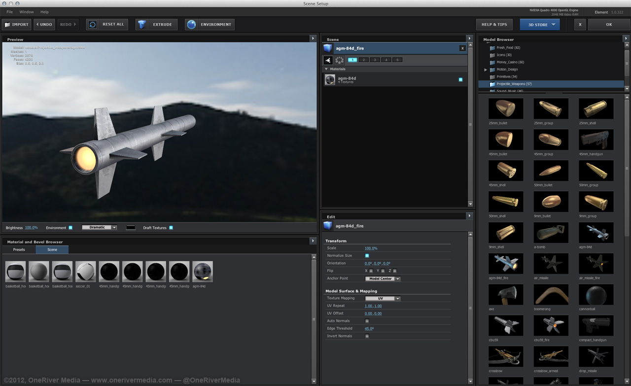 element_3d_gui Video Copilot Element 3D After Effects – Phần mềm hỗ trợ 3D cho After Effects