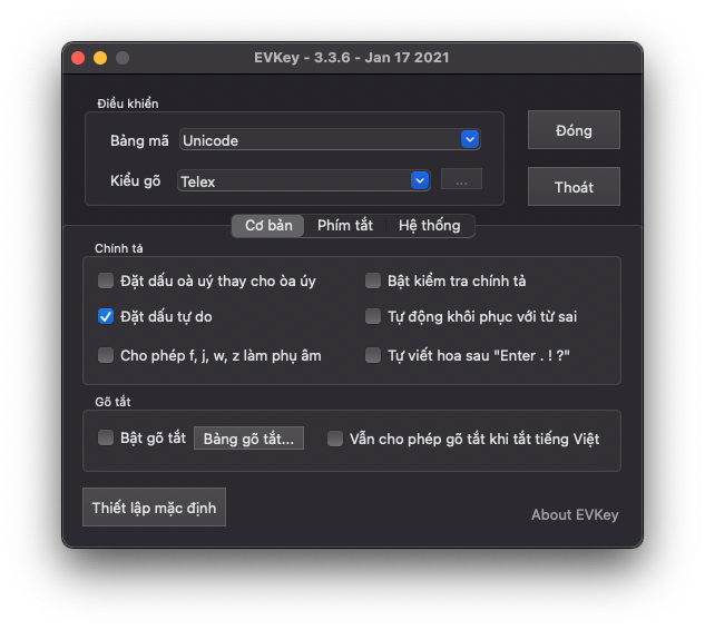 Hướng dẫn cài và sử dụng EVKey – Bộ gõ tiếng Việt miễn phí tốt nhất trên Mac