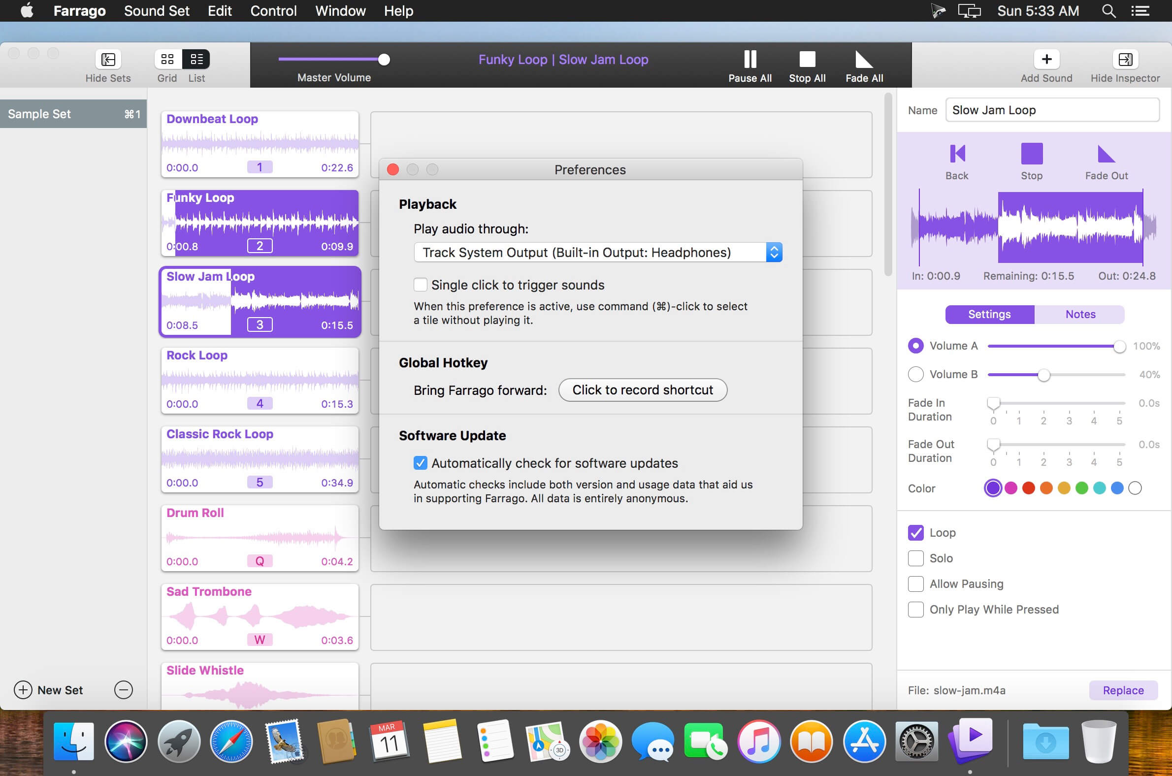 farrago_03 Rogue Amoeba Farrago – Phần mềm chơi nhạc nhỏ gọn