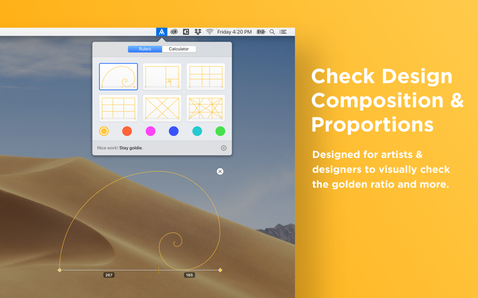goldie-app-1 Goldie App – Công cụ tính toán tỷ lệ vàng, hỗ trợ thiết kế chuyên nghiệp