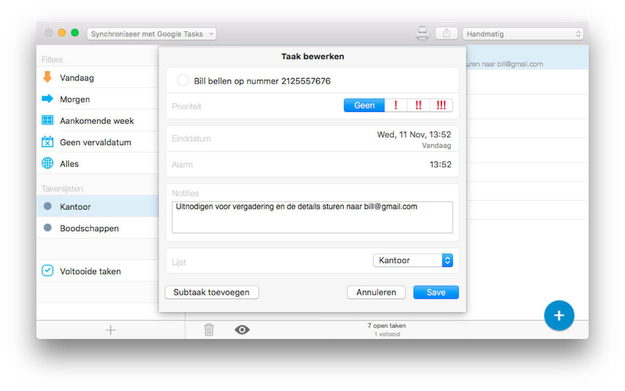 gTasks Pro – Ứng dụng quản lý tác vụ đồng bộ giữa Mac, iPhone & iPad devices.