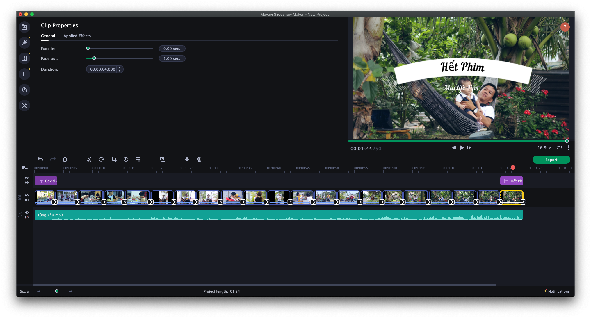 Hướng dẫn tạo Video Slideshow từ ảnh với Movavi Slideshow Maker