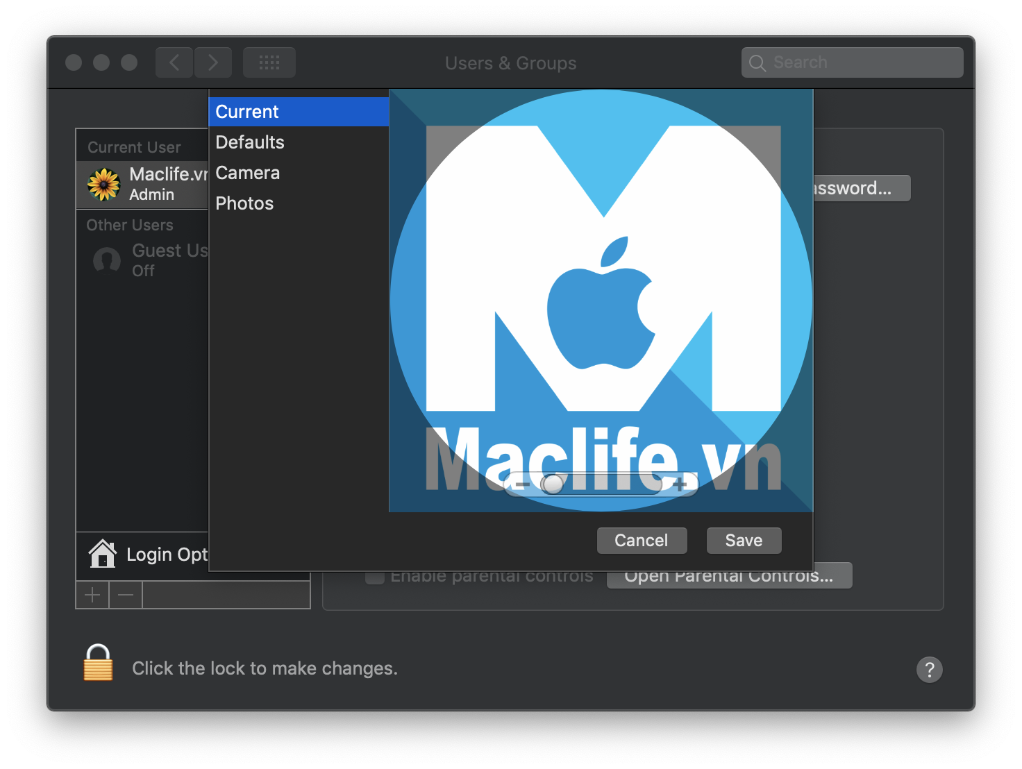 Hướng dẫn đổi Desktop Picture, Login screen Mojave – Catalina
