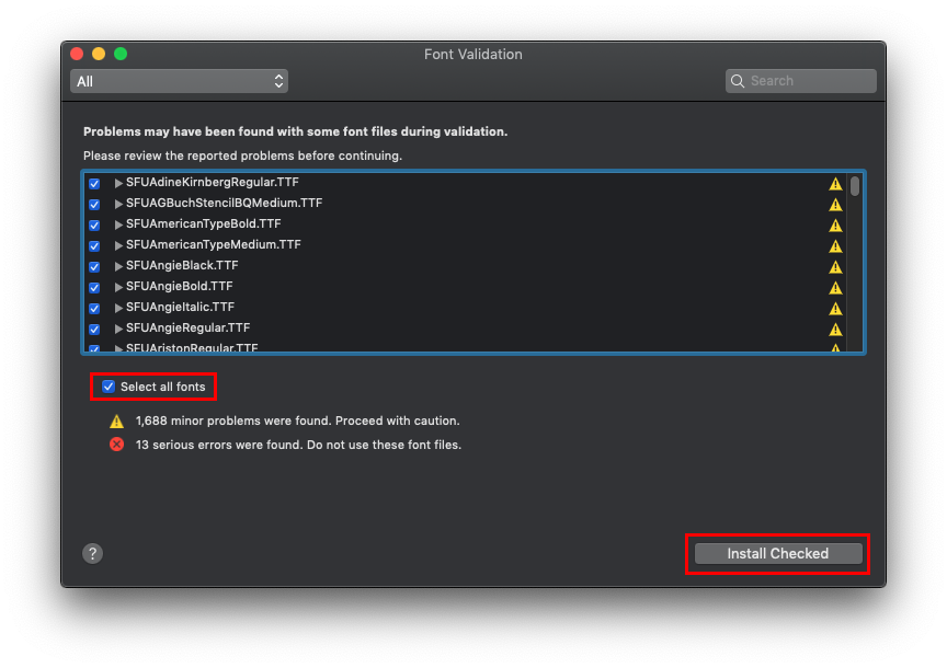 Hướng dẫn cài Font trên mac với Font Book