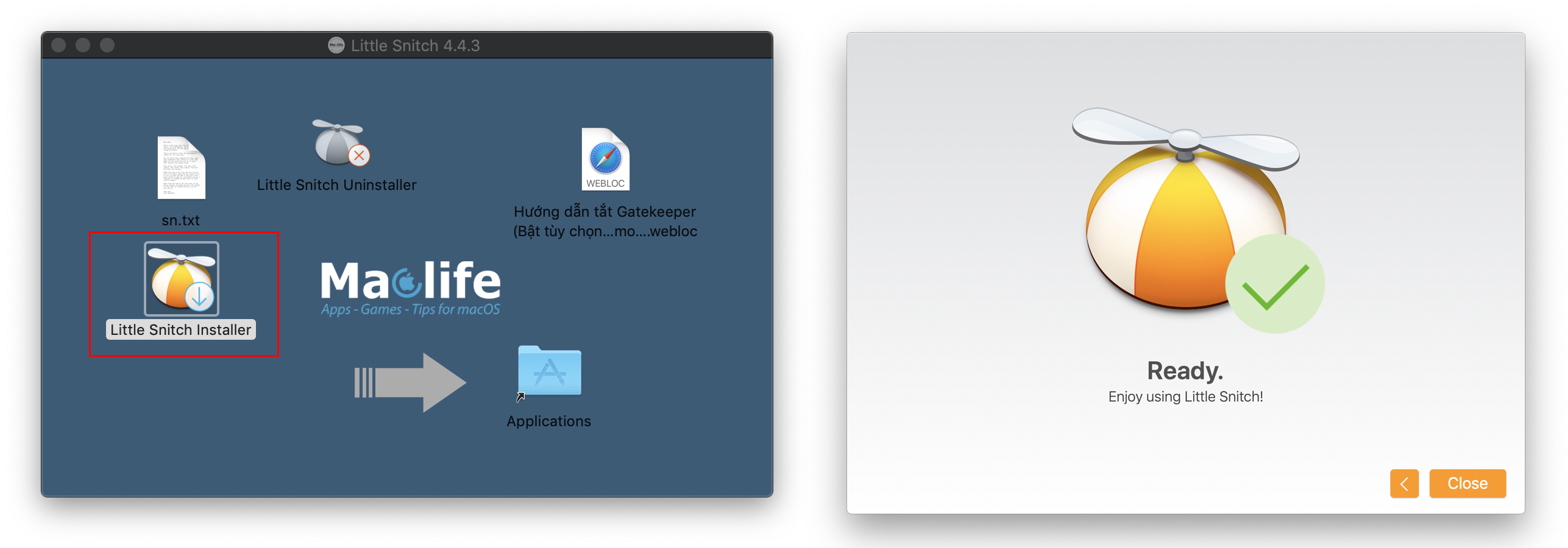 Hướng dẫn sử dụng Little Snitch để quản lý kết nối Internet khi dùng ứng dụng “Cr4ck”