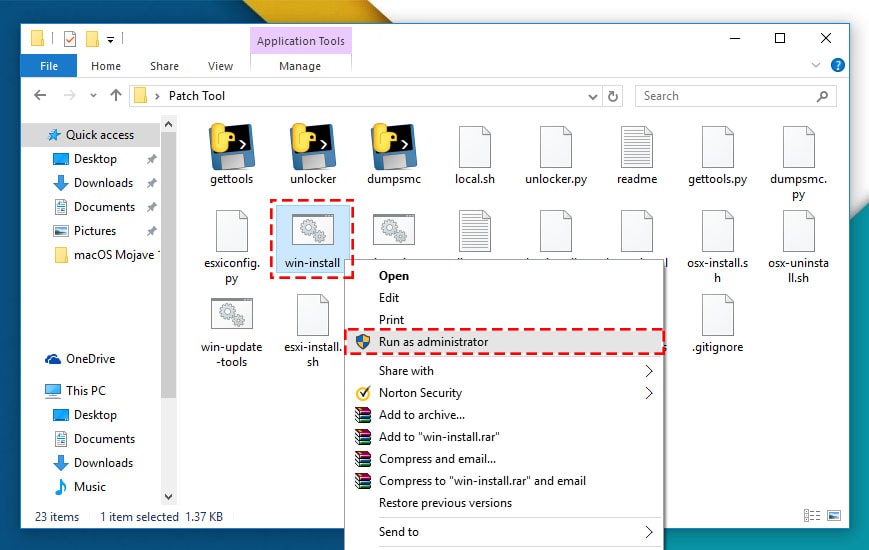 install-patch-tool Hướng dẫn cài macOS Mojave 10.14 trên Windows bằng VMware
