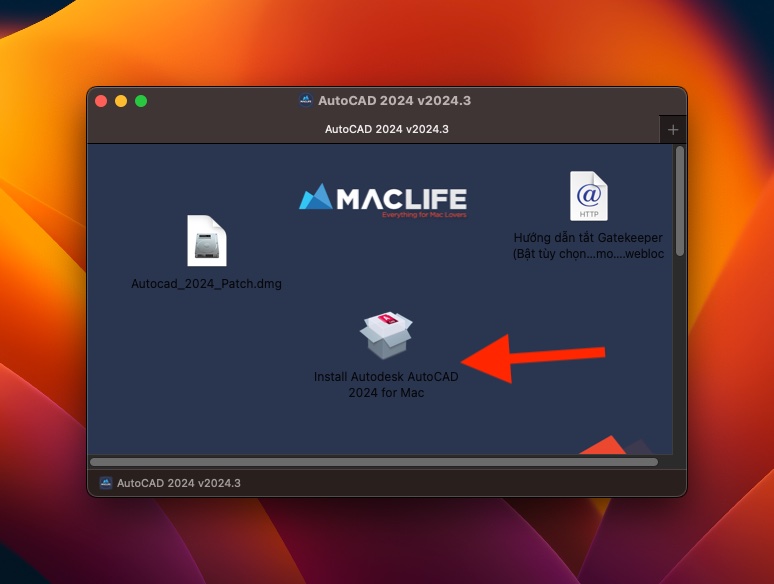 install_autocad_1 AutoCAD 2024 – Phần mềm thiết kế đồ họa 2D, 3D trên Mac