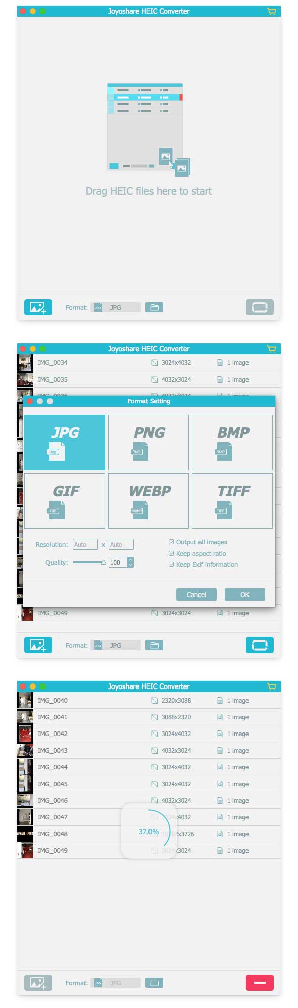 joyoshare_heic_converter_mac Joyoshare HEIC Converter – Chuyển đổi định dạng ảnh HEIC trên iOS 11 trở lên