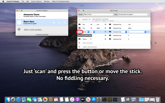 joystick_mapper_1-211 Joystick Mapper – Cấu hình tay cầm chơi game trên Mac