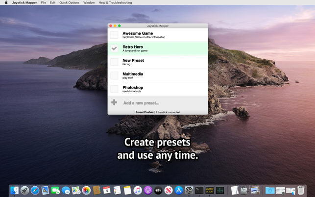 joystick_mapper_1-22 Joystick Mapper – Cấu hình tay cầm chơi game trên Mac