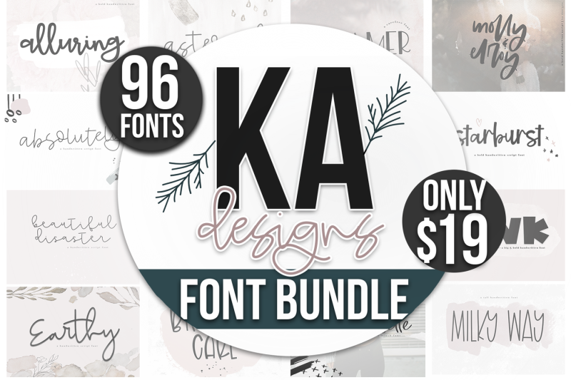 Best of 2018 BIG Font Bundle – Bộ sưu tập Font của KA Designs