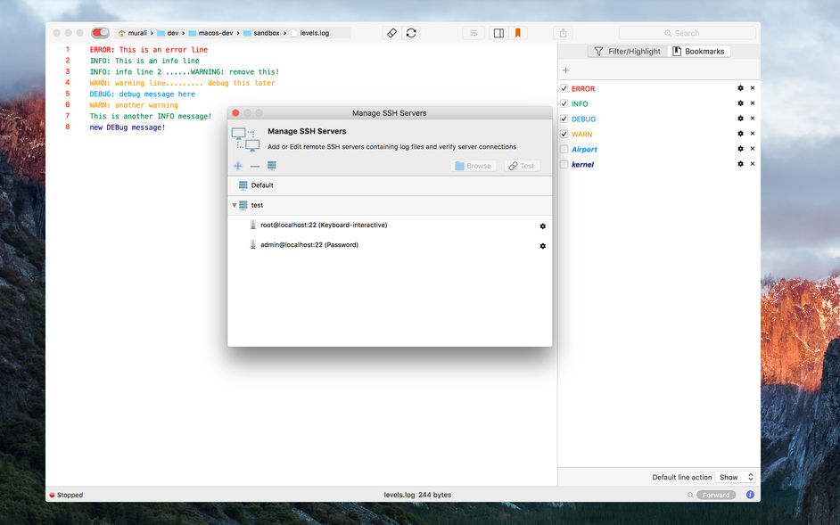 logtail-download LogTail – SSH client trên Mac