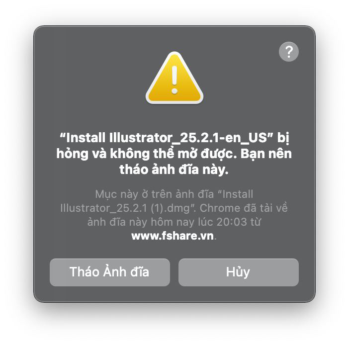 loiadobe-3 Cài và thuốc bộ Adobe 2022,2023 Native trên Mac Silicon (M1)