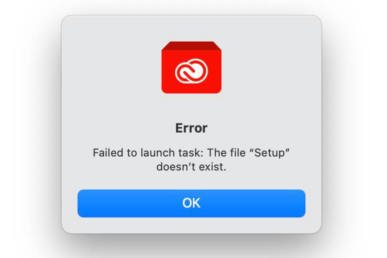 loiadobe-4 Cài và thuốc bộ Adobe 2022,2023 Native trên Mac Silicon (M1)
