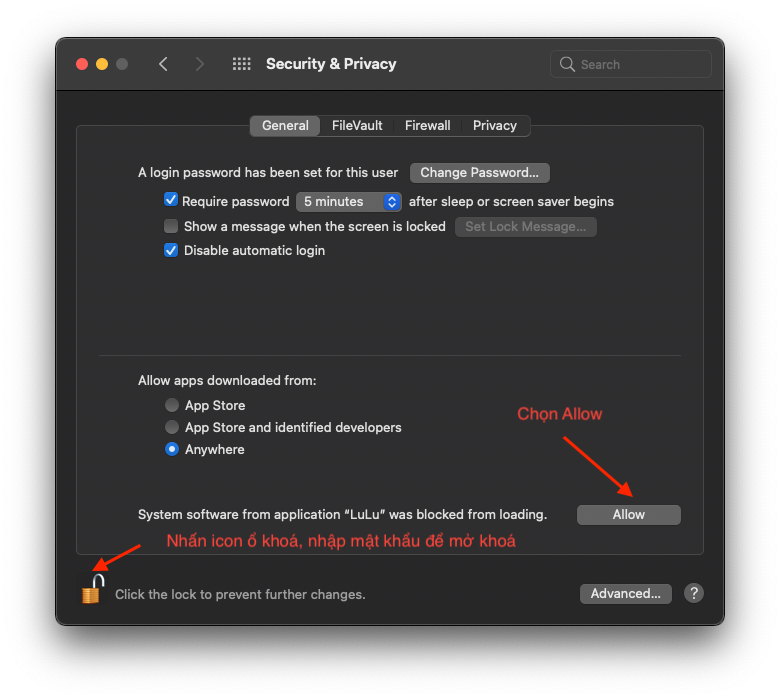 Hướng dẫn sử dụng Lulu để quản lý kết nối Internet tới ứng dụng trên Mac