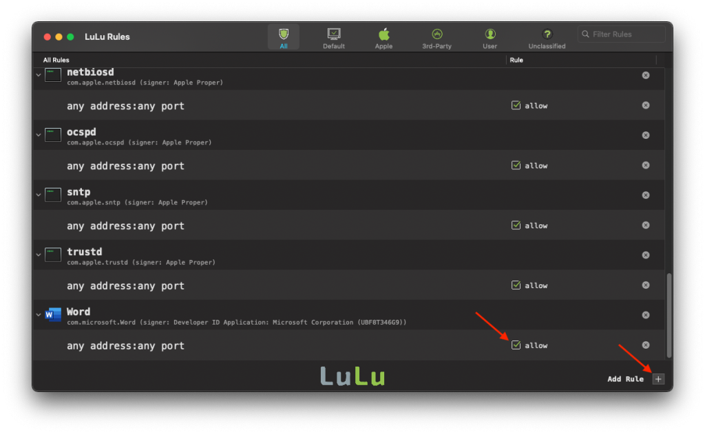 Hướng dẫn sử dụng Lulu để quản lý kết nối Internet tới ứng dụng trên Mac