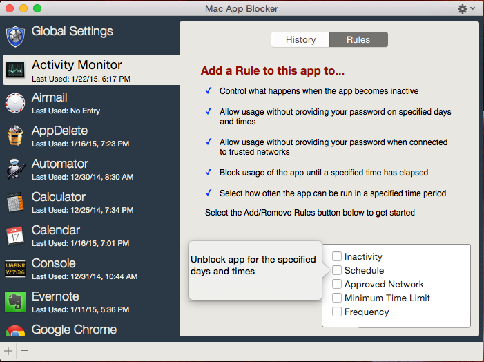 MacAppBlocker – Đặt mật khẩu cho ứng dụng trên Mac