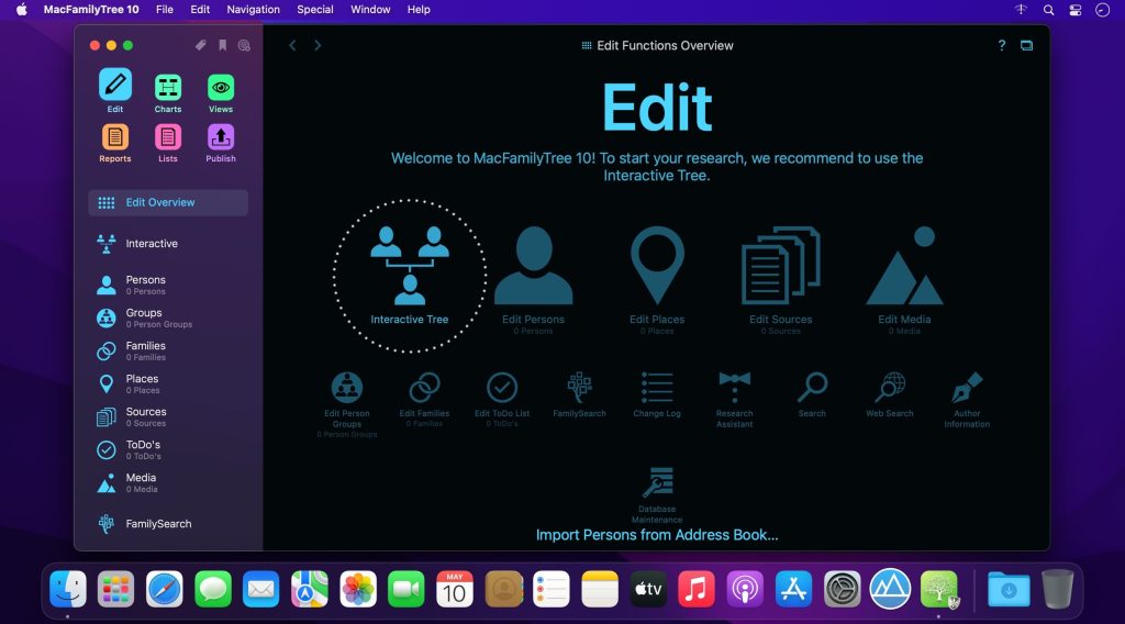 MacFamilyTree – Phần mềm quản lý thống kê, tạo cây gia phả