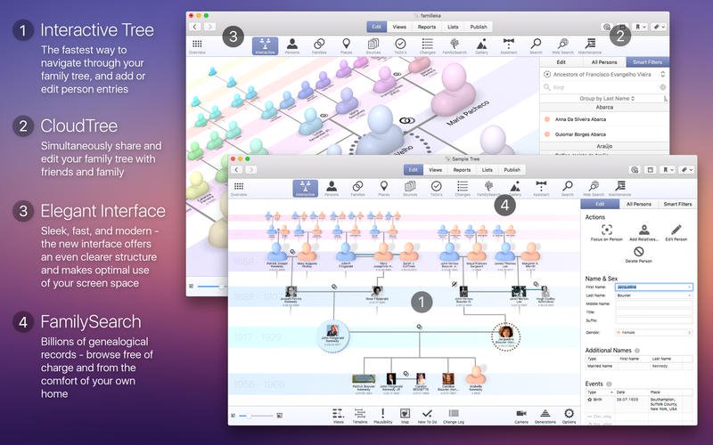 MacFamilyTree – Phần mềm quản lý thống kê, tạo cây gia phả