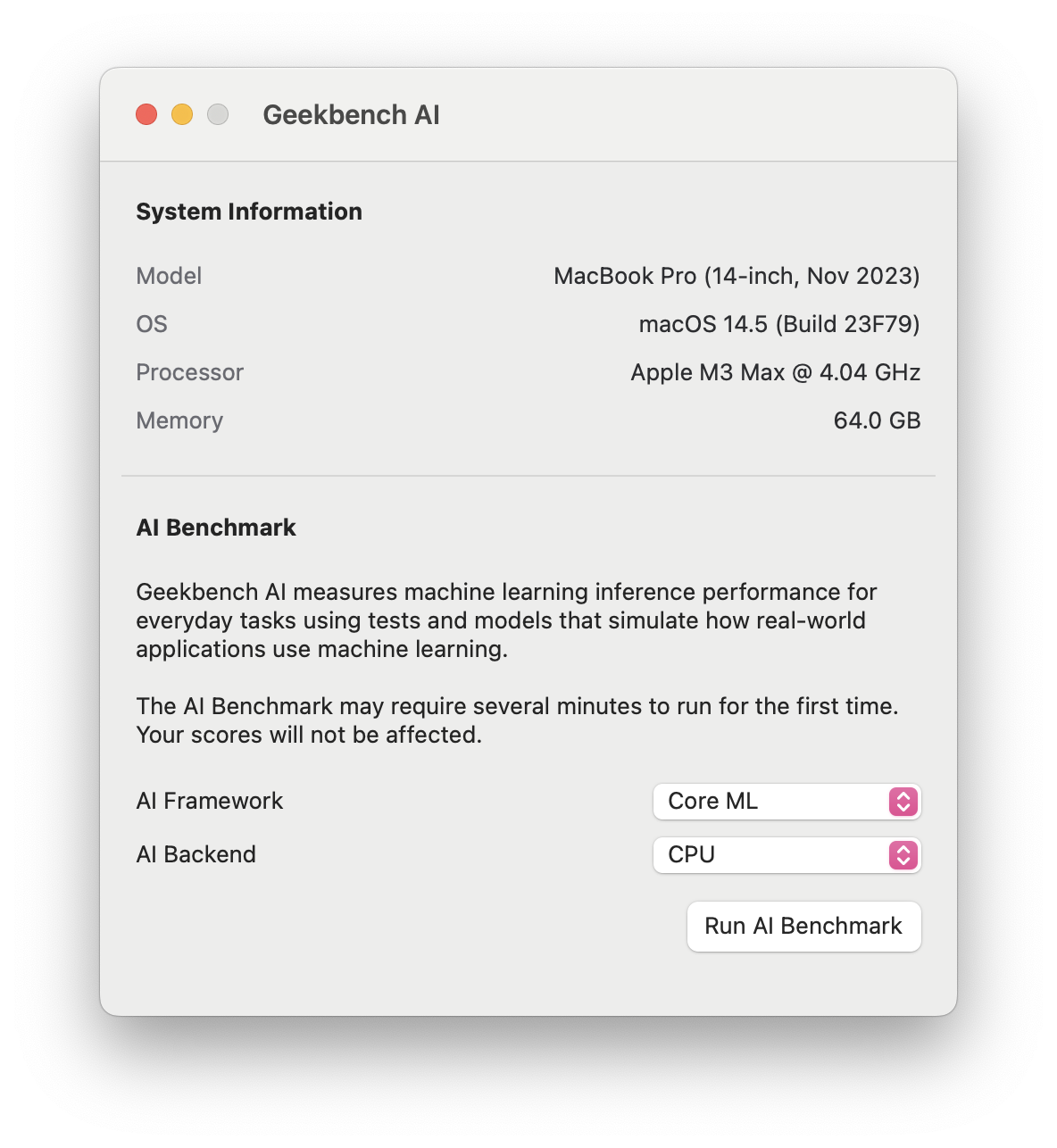 macos-ai-launcher Geekbench AI – Công cụ đánh giá hiệu năng AI