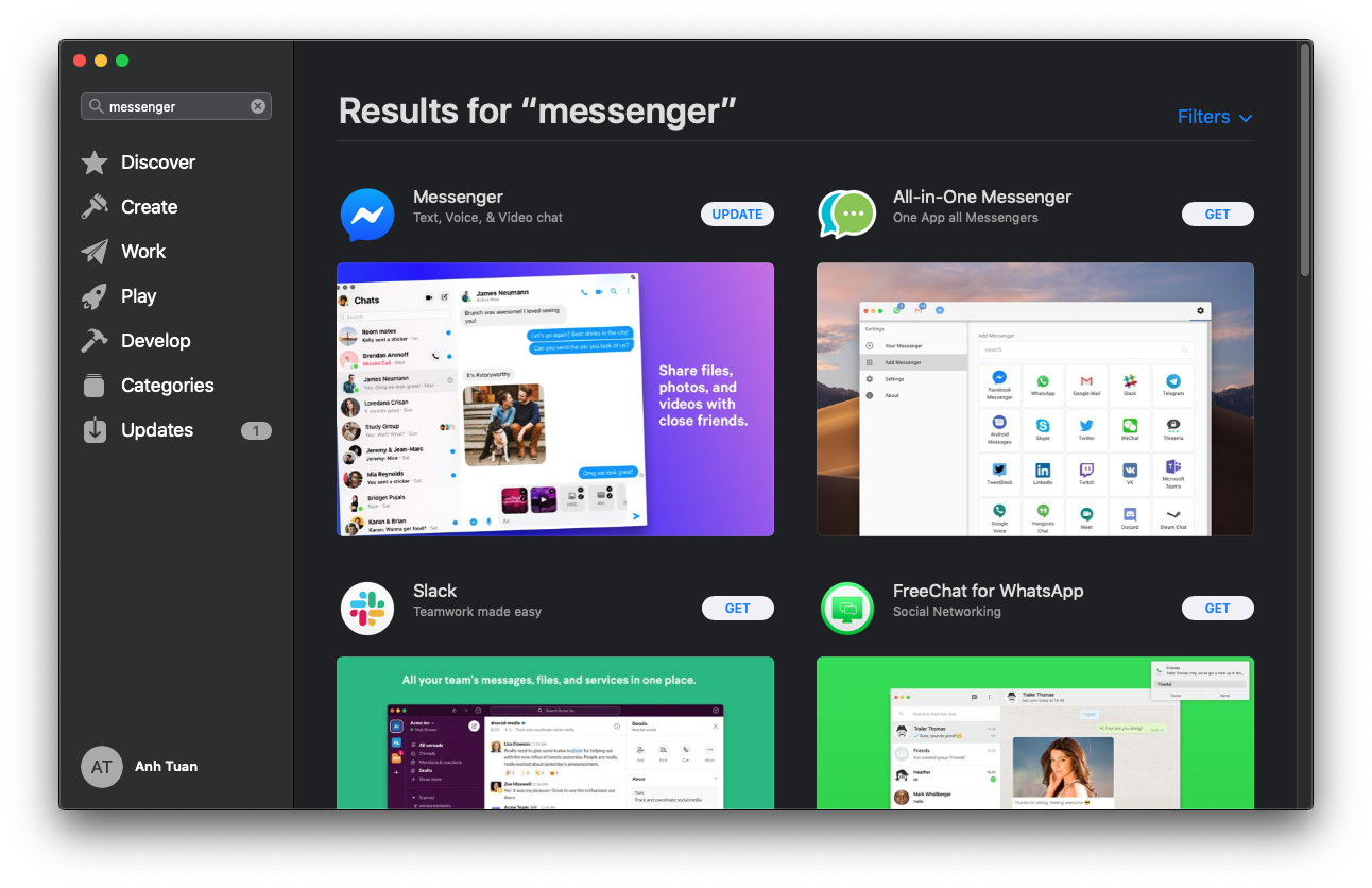 messenger-mac-1 Facebook Messenger chính chủ trên Mac App Store