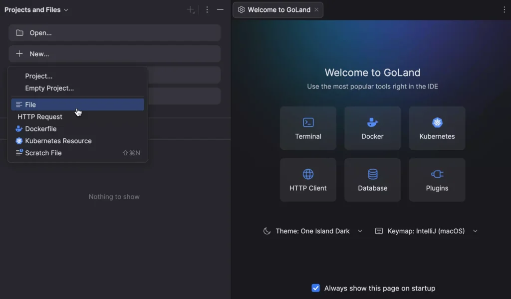 non-blocking-welcome-screen-1024x601-1 JetBrains GoLand 2025 – IDE mới cho phát triển Go