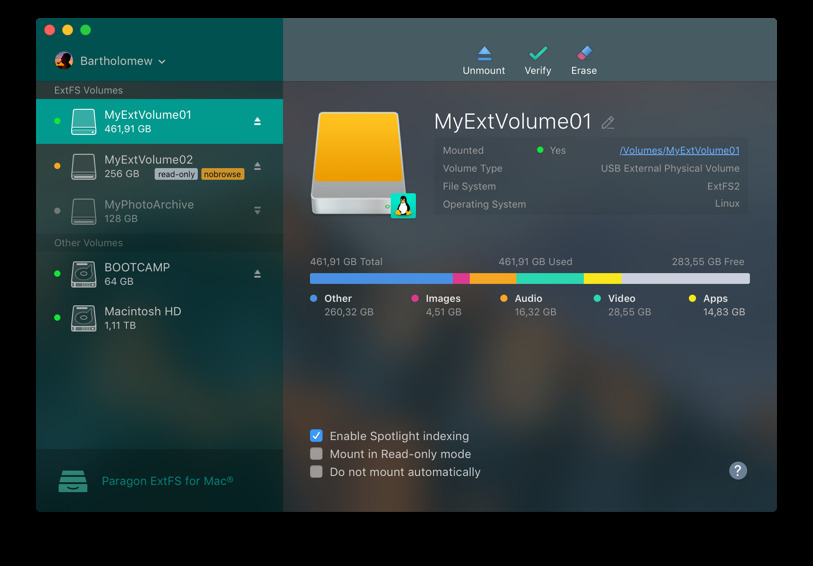 Paragon ExtFS – Hỗ trợ đọc phân vùng ExtFS trên Linux