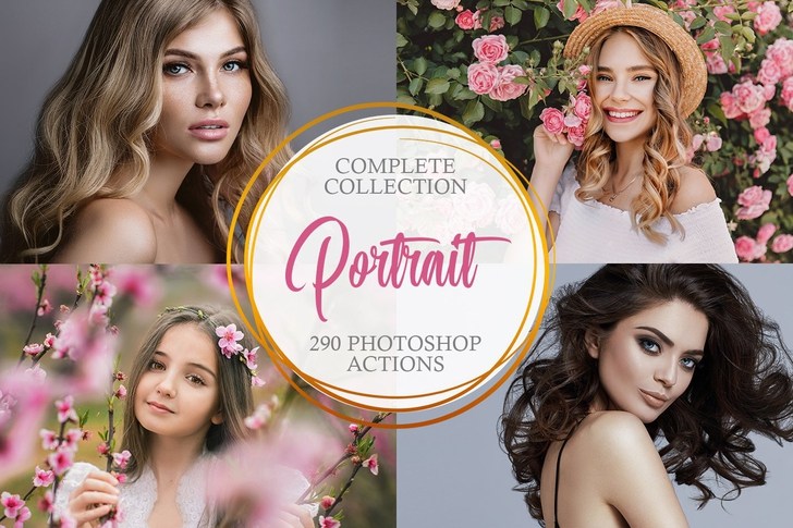 Portrait Photoshop Actions Complete – 290 Action ảnh chân dung