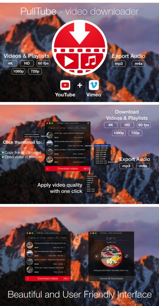 PullTube – Ứng dụng tải video trên các trang chia sẻ trực tuyến