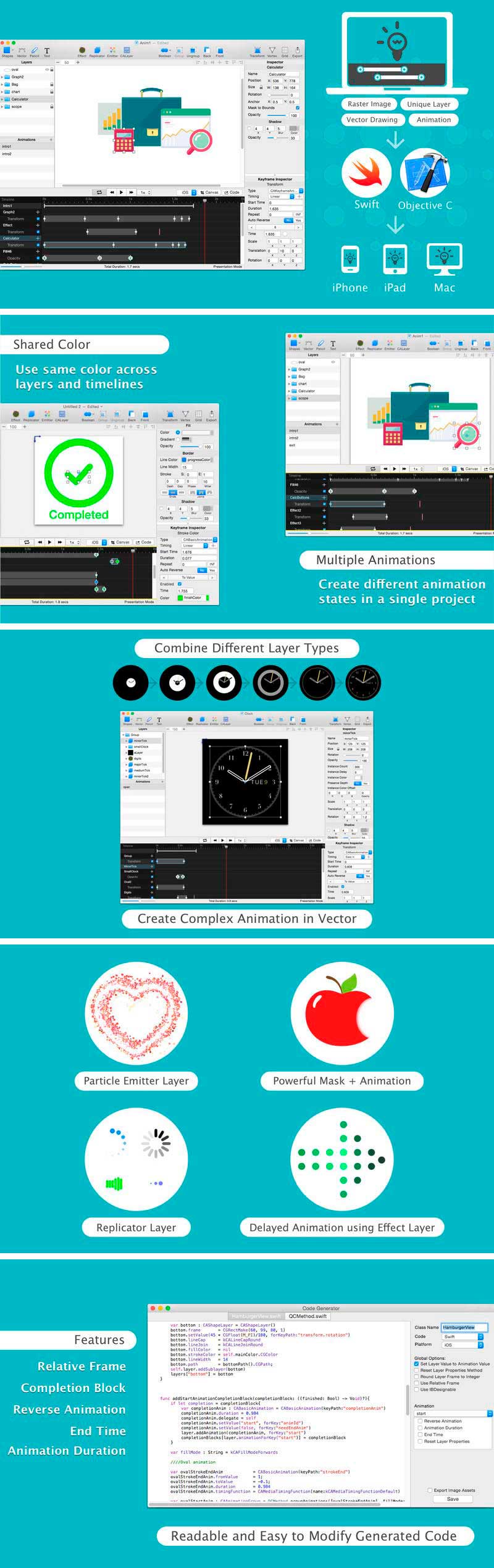 quartzcode-mac QuartzCode – Chuyển ảnh Vector và ảnh động sang mã Objective-C và Swift code.