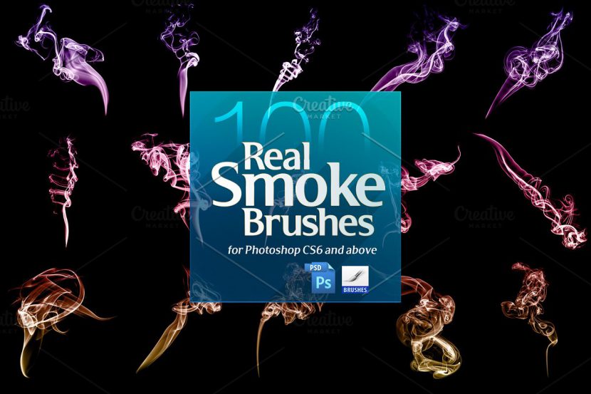 100 Real Smoke Brushes for Photoshop – Bộ Brush hiệu ứng khói cho PTS