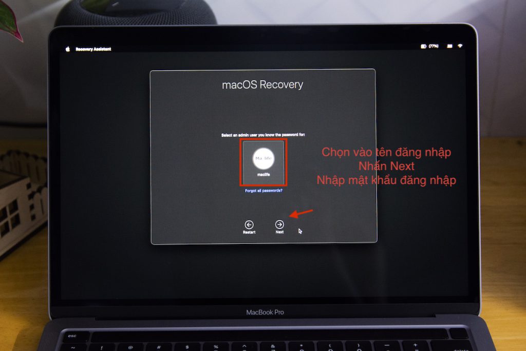 Cách vào Recovery [Startup Options] trên Mac dùng chip Apple Silicon [M1]