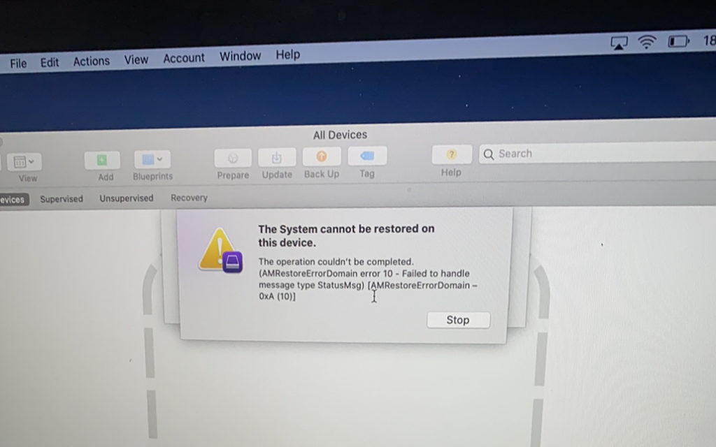 DFU + Apple Configurator 2 – Công cụ Restore, sửa lỗi firmware trên Chip Apple T2