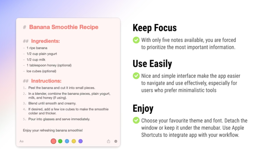 FiveNotes – Ứng dụng ghi chú tuyệt vời