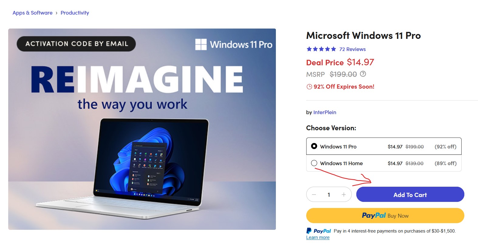 Bản quyền Windows 11 dá 15$