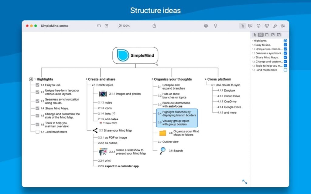 SimpleMind Pro – Phần mềm vẽ sơ đồ tư duy đơn giản