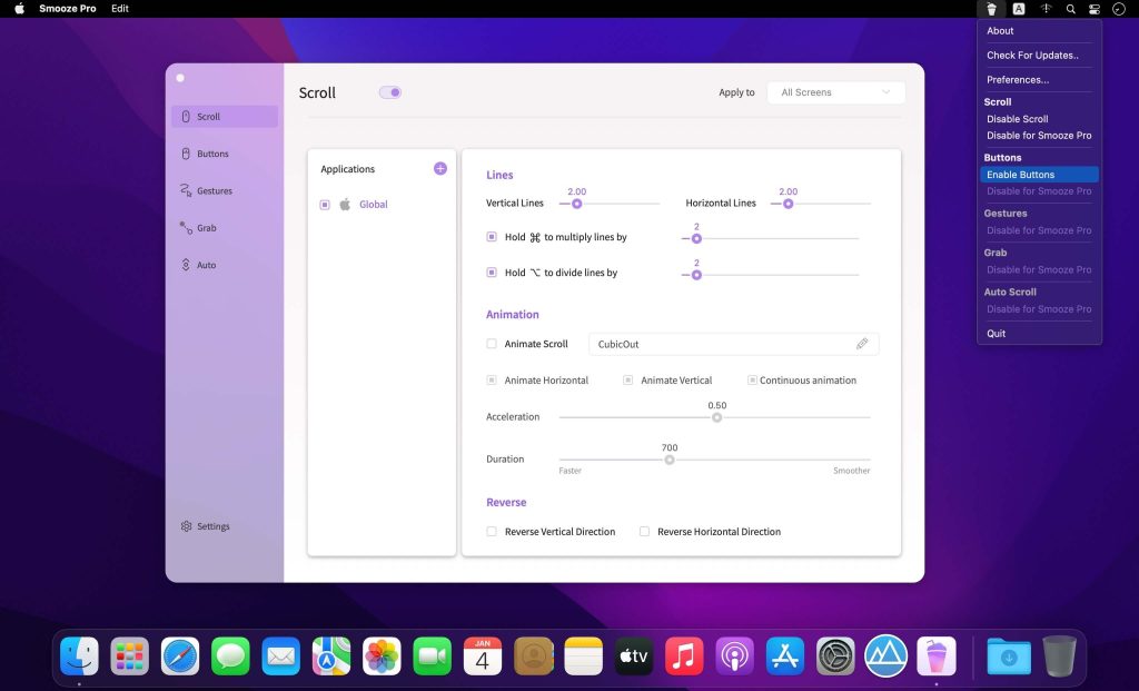 smooze-pro_03-1024x621-1 Smooze Pro – Giúp chuột cuộn mượt hơn, thêm nhiều chức năng hơn