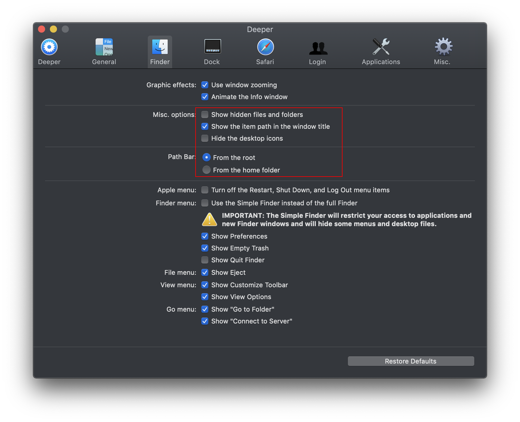 [Free] Deeper – Tinh chỉnh các tính năng ẩn trên macOS