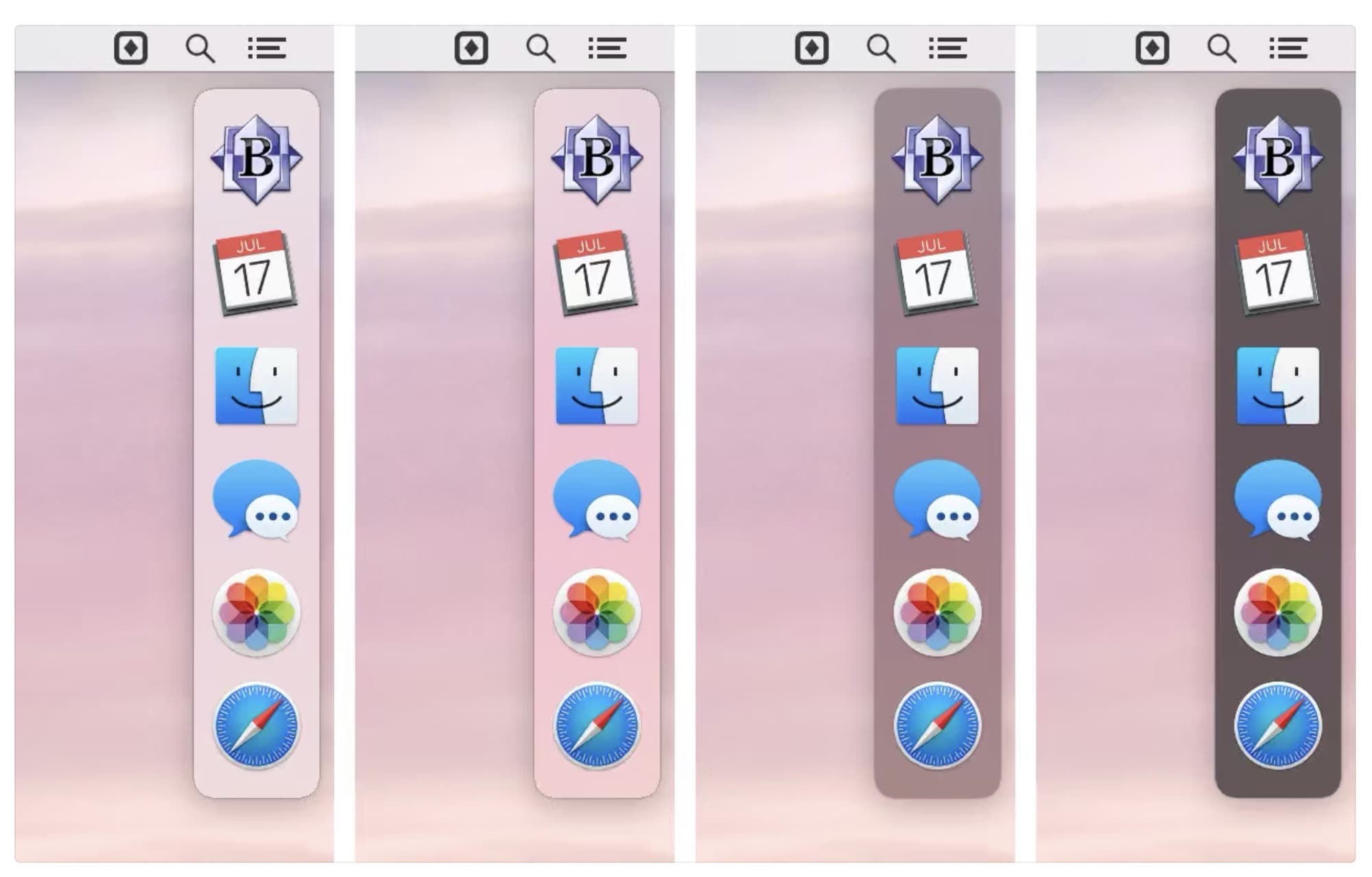 SwitchGlass – Thay đổi cách hoạt động của thanh Dock