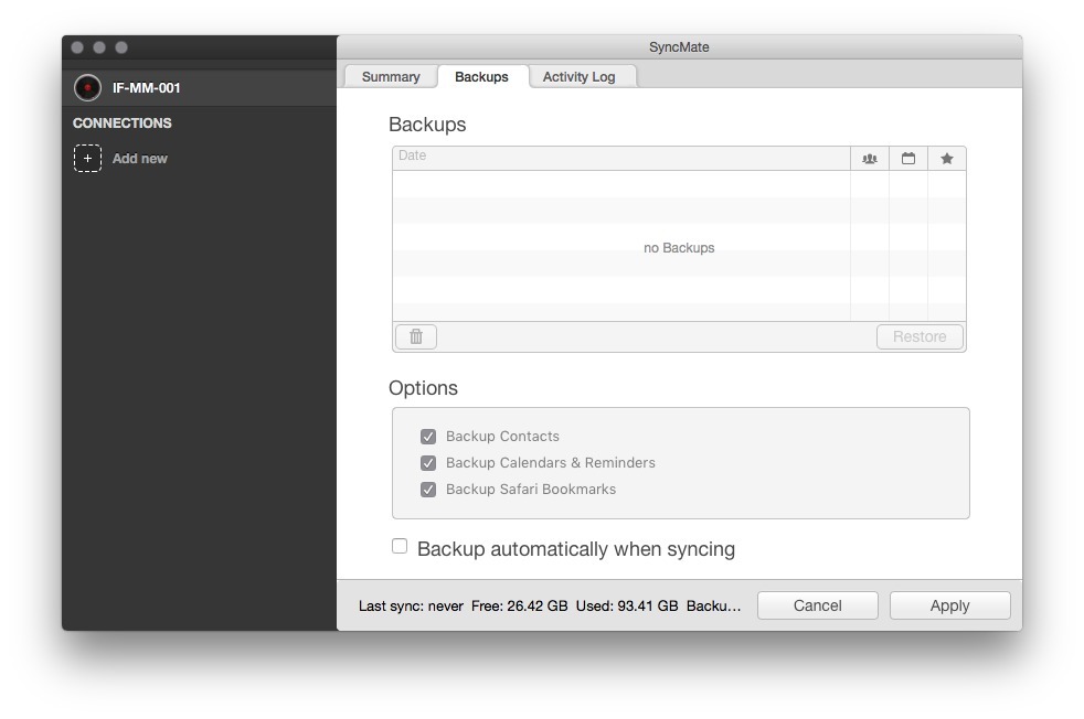 syncmate-mac1 SyncMate Expert – Đồng bộ máy Mac với các thiết bị Android, iOS, và Mac khác…