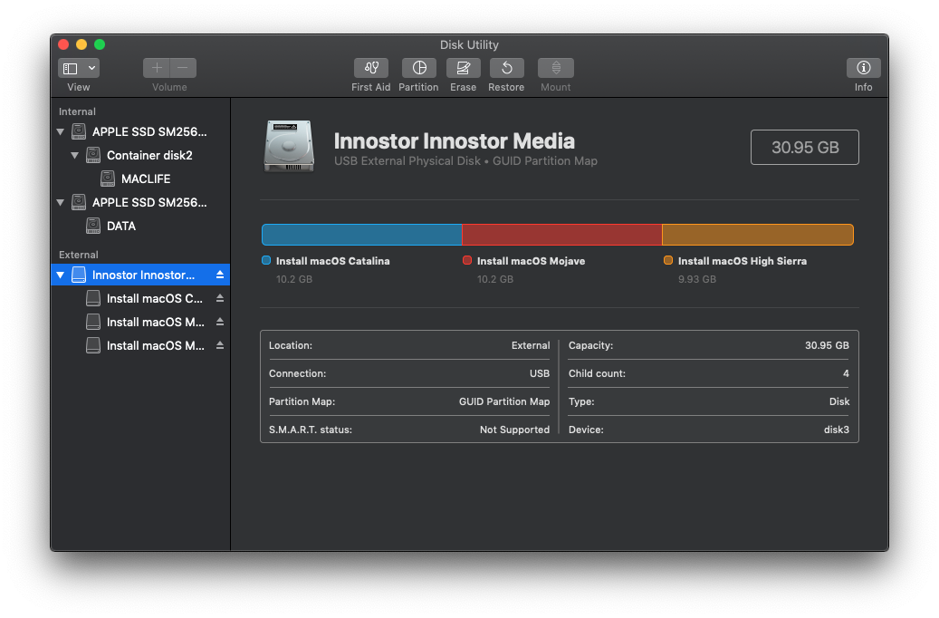 Hướng dẫn tạo nhiều bộ cài macOS trên cùng 1 USB hoặc ổ cứng