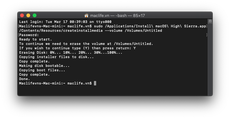 Hướng dẫn tạo nhiều bộ cài macOS trên cùng 1 USB hoặc ổ cứng