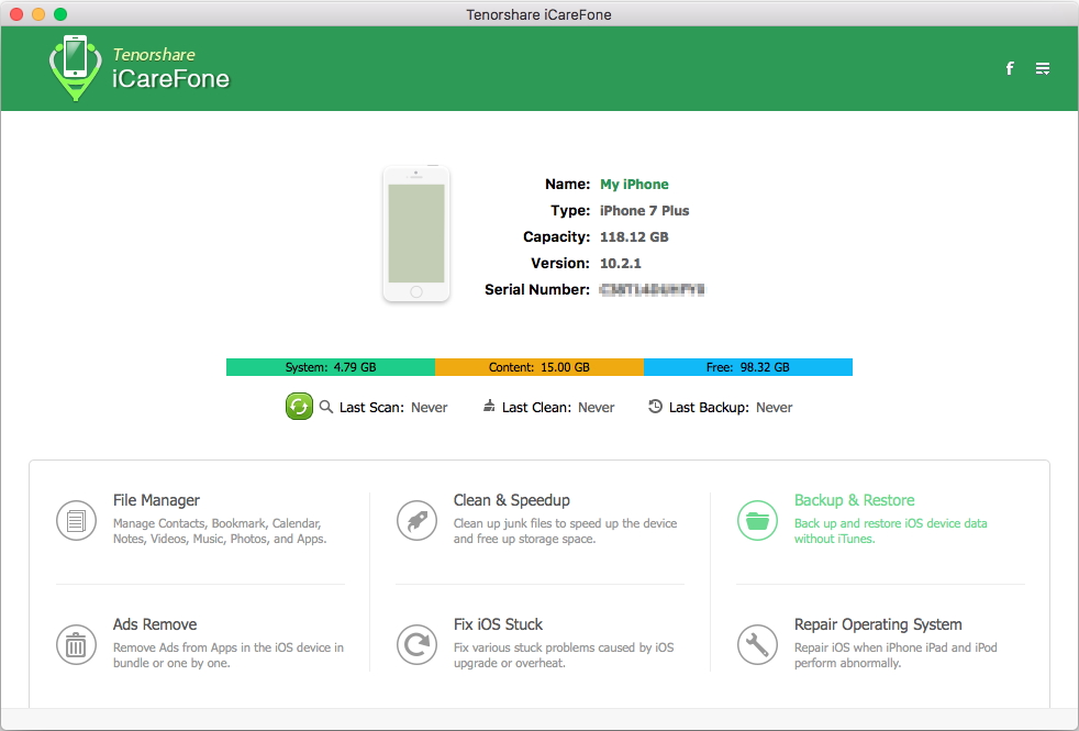 tenorshare-icarefone-mac Tenorshare Icarefone – Tiện ích quản lý, tăng tốc, làm sạch iOS