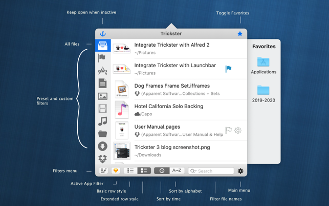 Trickster – Truy cập nhanh các file, folder thường dùng